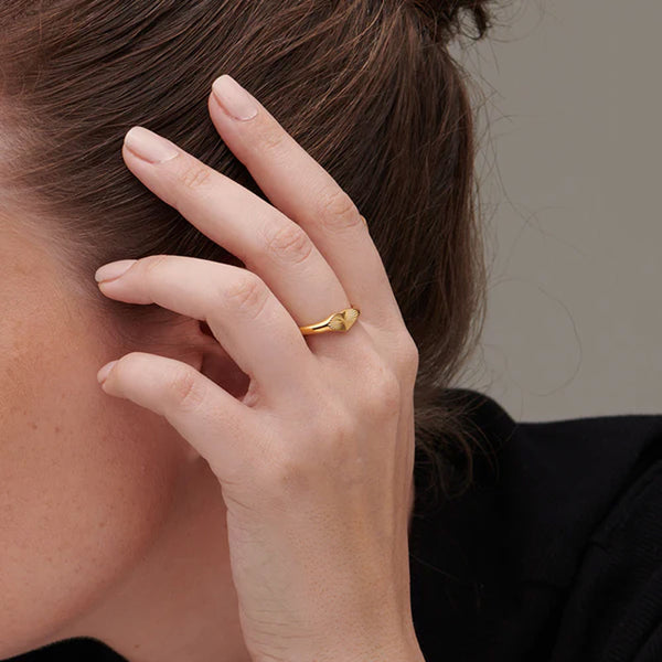 Heart Rays Ring- 18k Gold Plated