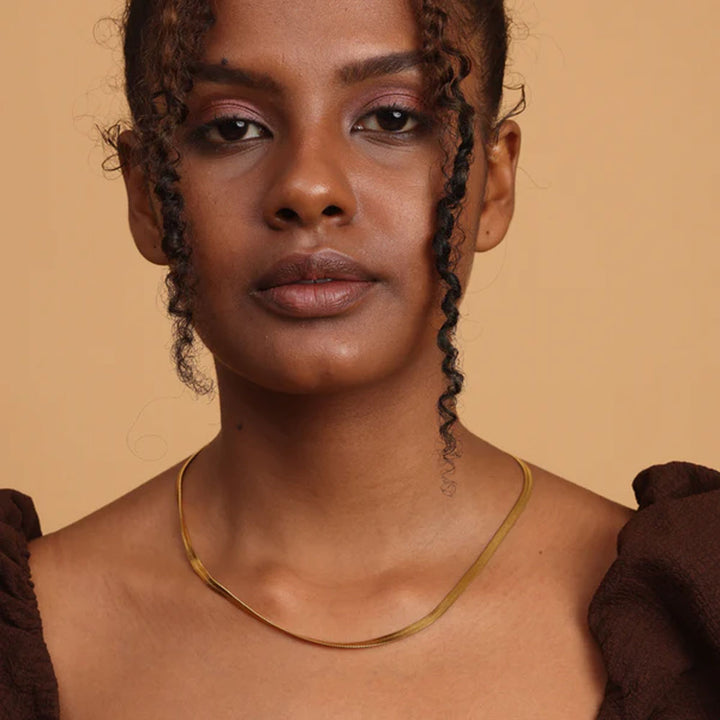 Shop Snake Chain Necklace- 18k Gold Plated Palmonas-4