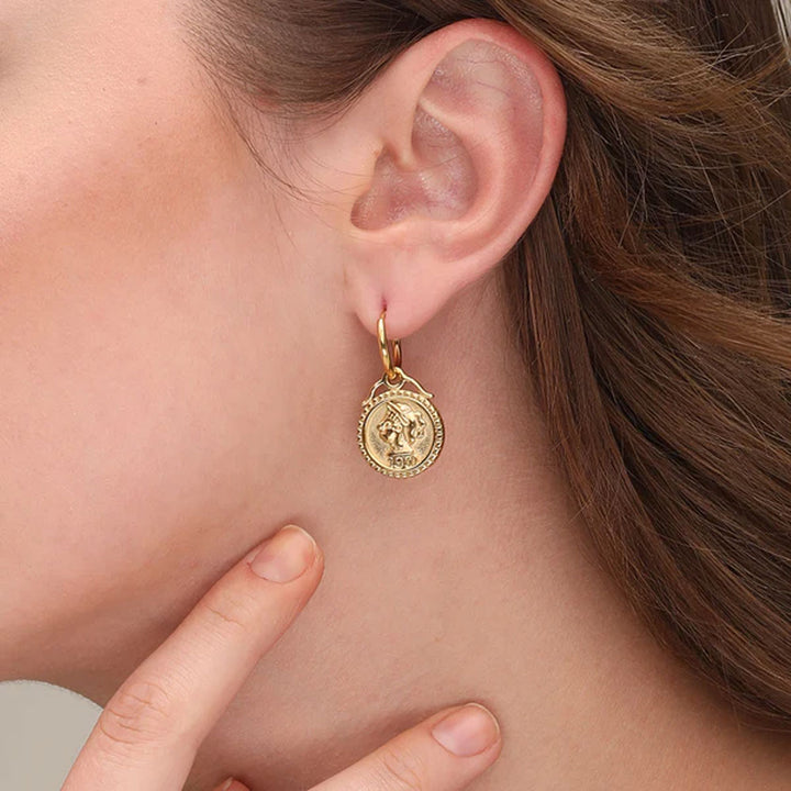 Shop Penny Elizabeth Hoop Earrings- 18k Gold Plated Palmonas-1