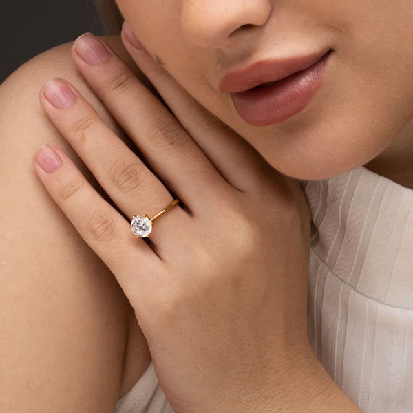 Royal Solitaire Ring- 18k Gold Vermeil