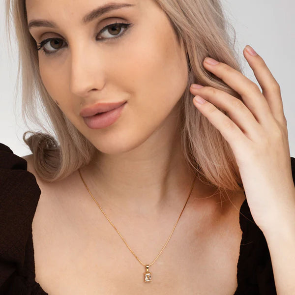 Shop Delicate Moonstone Necklace- 18k Gold Plated Palmonas-1