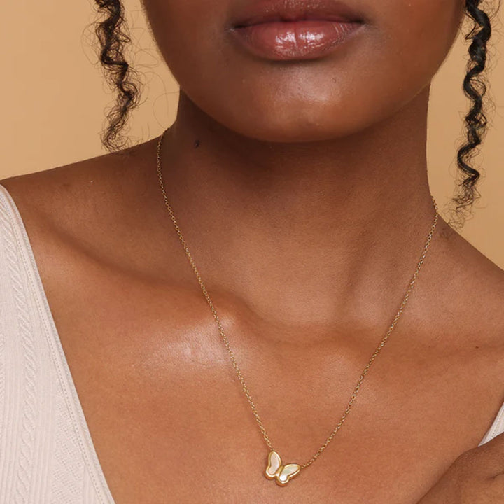 Shop Little Butterfly Necklace  | 18k Gold Plated Palmonas-5