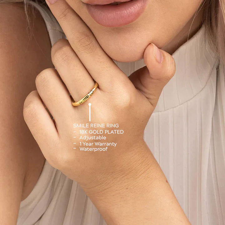 Shop Smile Reine Ring- 18k Gold Plated Palmonas-6