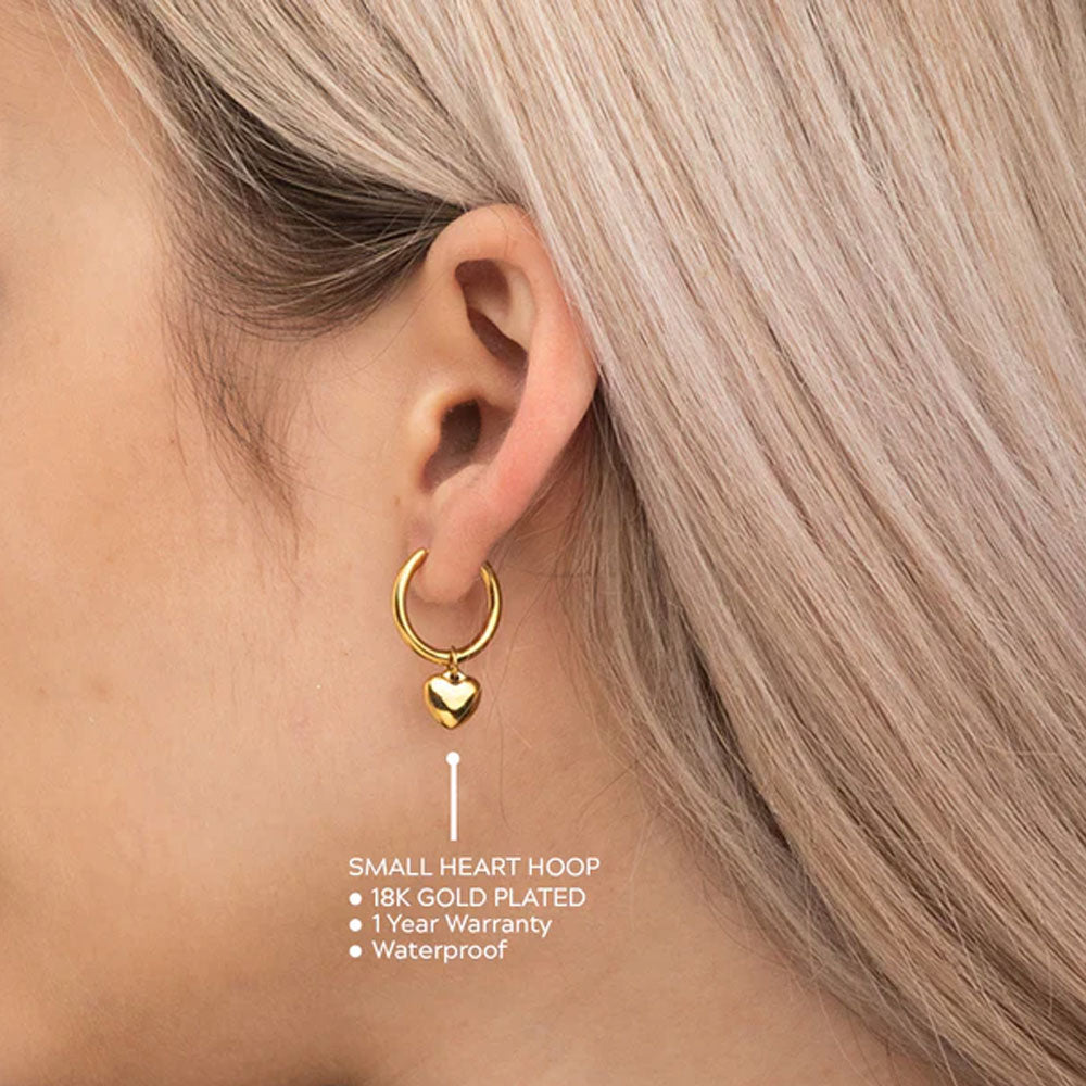 Pavé Heart Hoop Earrings | Sterling silver | Pandora US