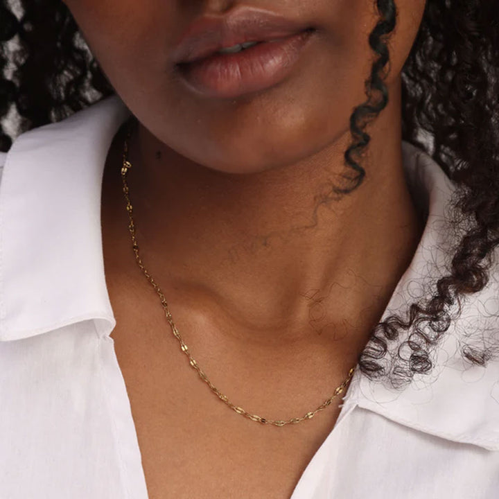 Shop Lip Chain Necklace- 18k Gold Plated Palmonas-6