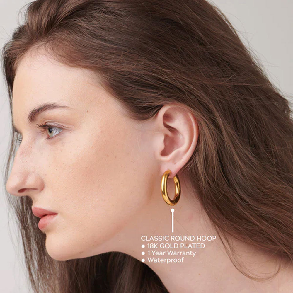 Top more than 126 18k gold hoop earrings latest