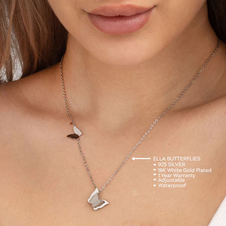 Shop Ella Butterflies Necklace- 925 Silver Palmonas-3
