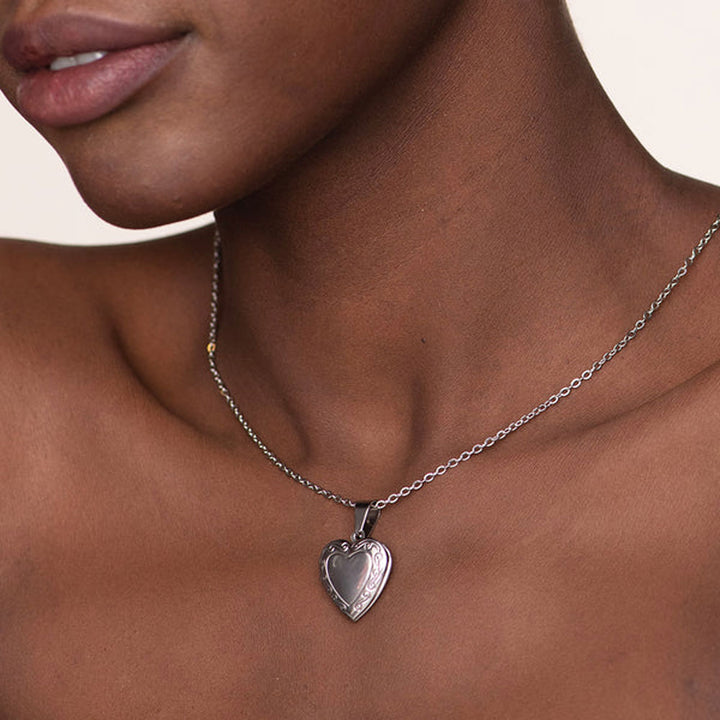 Shop Heart Locket Necklace Palmonas-7