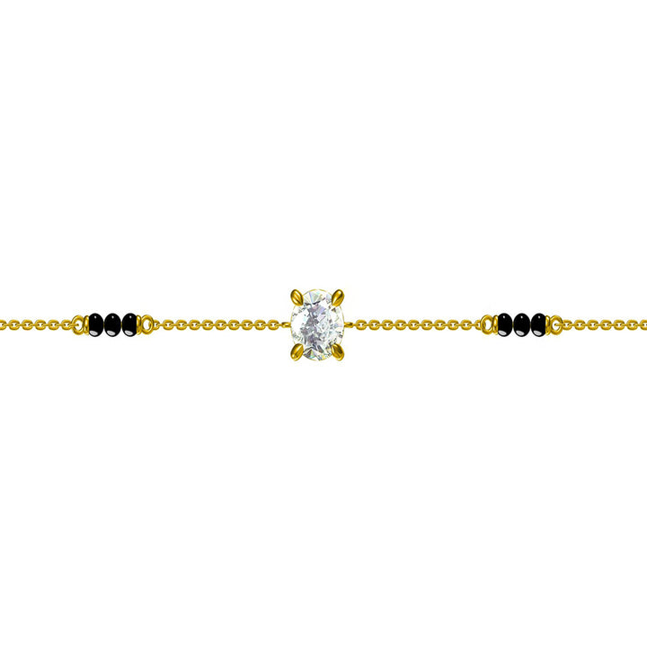 Shop Small Stone Mangalsutra Bracelet- 18k Gold Vermeil Palmonas-5