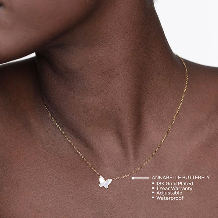 Shop Annabelle Butterfly Necklace- 18k Gold Plated Palmonas-2