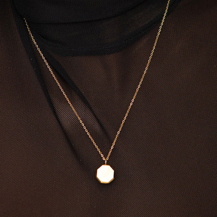 Shop Mini Octagon Necklace- 18K Gold Plated Palmonas-3