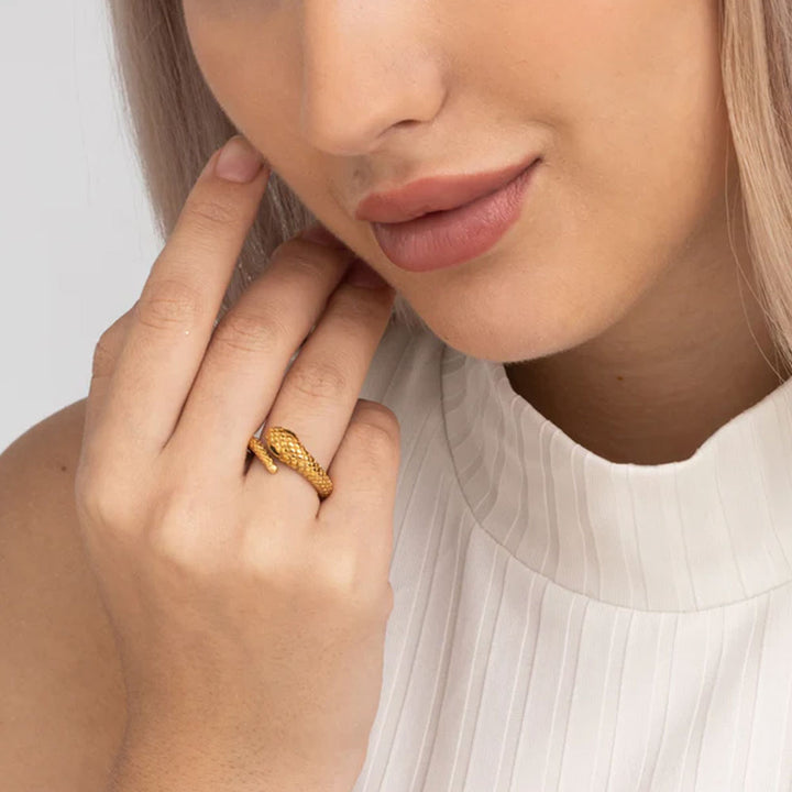 Shop Victorian Snake Ring- 18k Gold Pated Palmonas-1