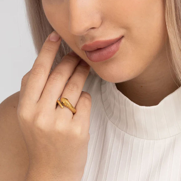 Victorian Snake Ring- 18k Gold Pated