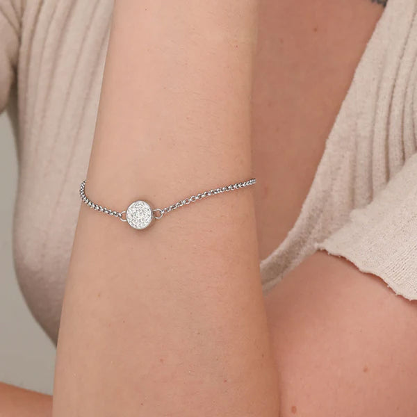 Shop White Sparkle Bracelet- 18k White Gold Plated Palmonas-2