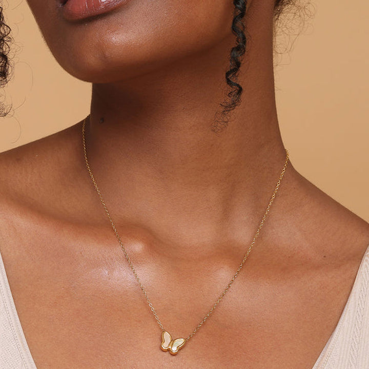 Shop Little Butterfly Necklace  | 18k Gold Plated Palmonas-4