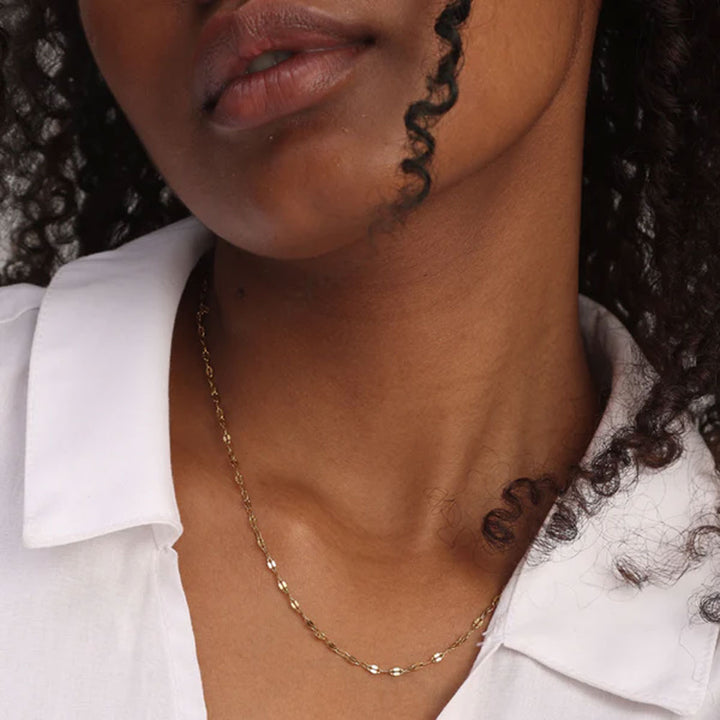 Shop Lip Chain Necklace- 18k Gold Plated Palmonas-1