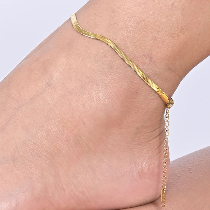 Shop Snake Chain Anklet- 18k Gold Plated Palmonas-3