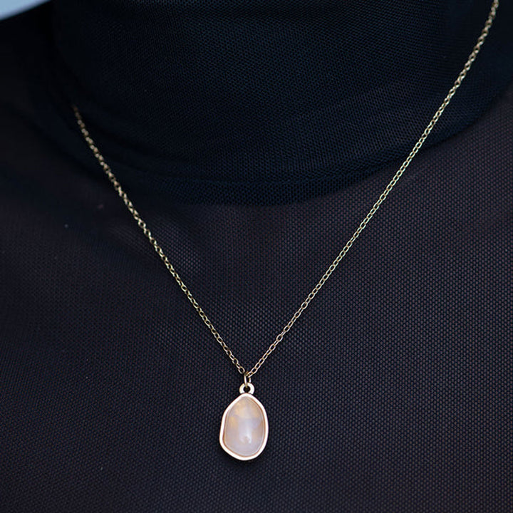 Shop Pink Quartz Necklace- 18k Gold Plated Palmonas-4