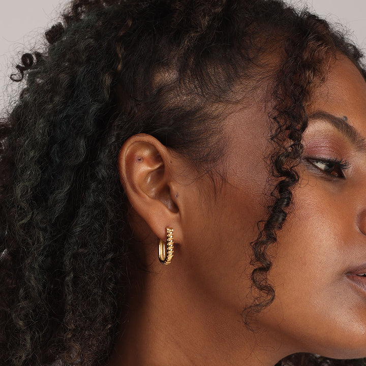 Shop U Shape Hoop Earrings- 18k Gold Plated Palmonas-1