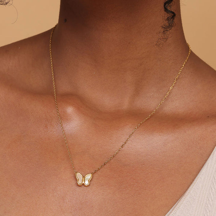 Shop Little Butterfly Necklace  | 18k Gold Plated Palmonas-1