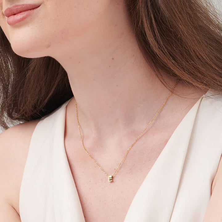 Shop Small Letter Necklace- 18k Gold Plated Palmonas-5