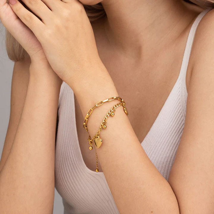 Shop Hearts All Over Bracelet- 18k Gold Plated Palmonas-4