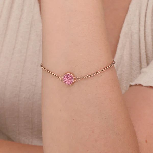 Shop Pink Sparkle Bracelet- 18k Rose Gold Plated Palmonas-2