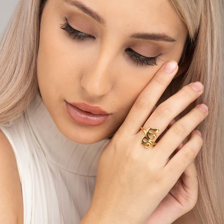 Shop Snake Charm Ring- 18k Gold Plated Palmonas-1