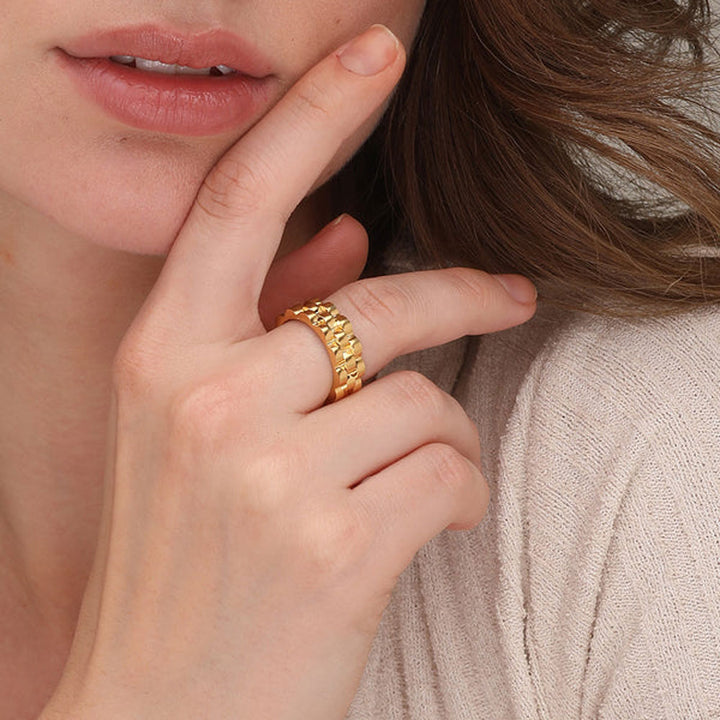 Shop Chunky Chain Ring- 18k Gold Plated Palmonas-3