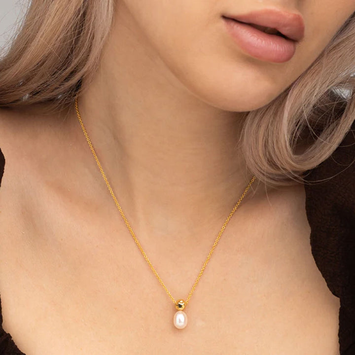 Shop Crown Pearl Necklace- 18k Gold Plated Palmonas-7