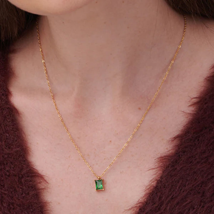 Shop Emerald Aventurine Necklace- 18k Gold Plated Palmonas-3