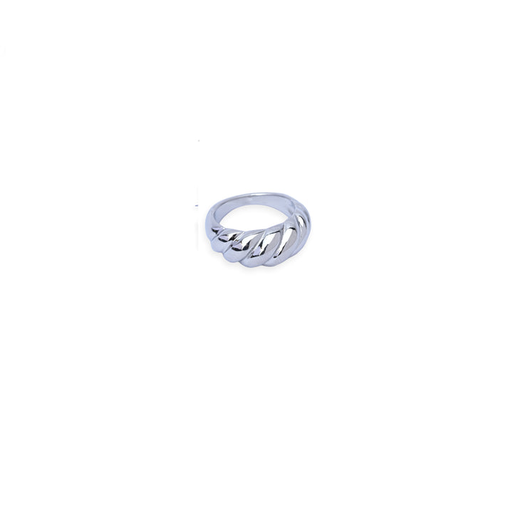 Shop Rope Twisted Bold Ring | 18k White Gold Plated Palmonas-2