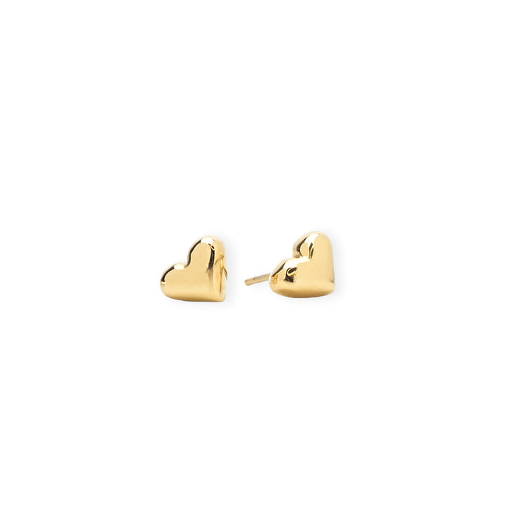 Shop Puffy Heart Stud Earrings - Combo of 3 Palmonas-2