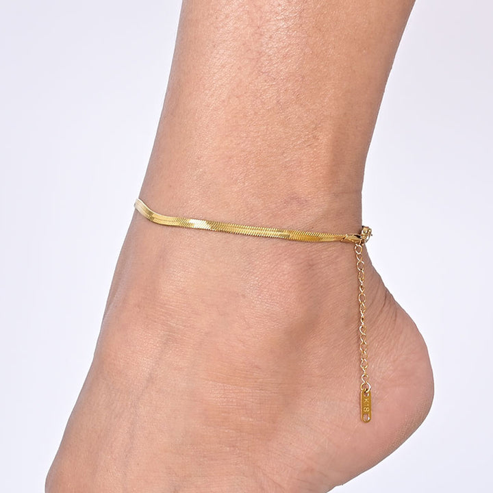 Shop Snake Chain Anklet- 18k Gold Plated Palmonas-2