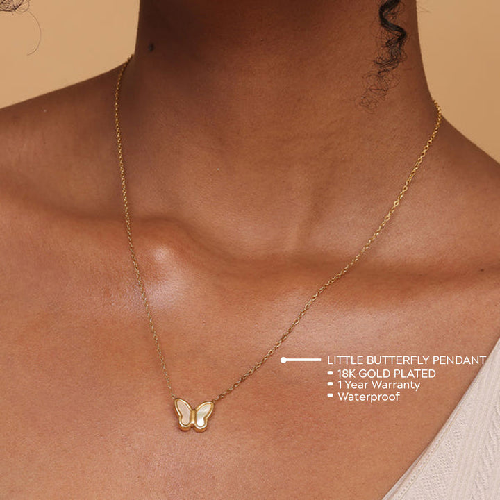 Shop Little Butterfly Necklace  | 18k Gold Plated Palmonas-3