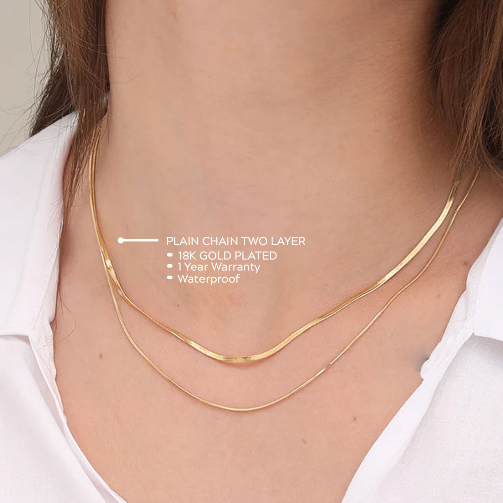 14k Layering Chains Gold Filled Necklace Paperclip Cable - Ringcrush
