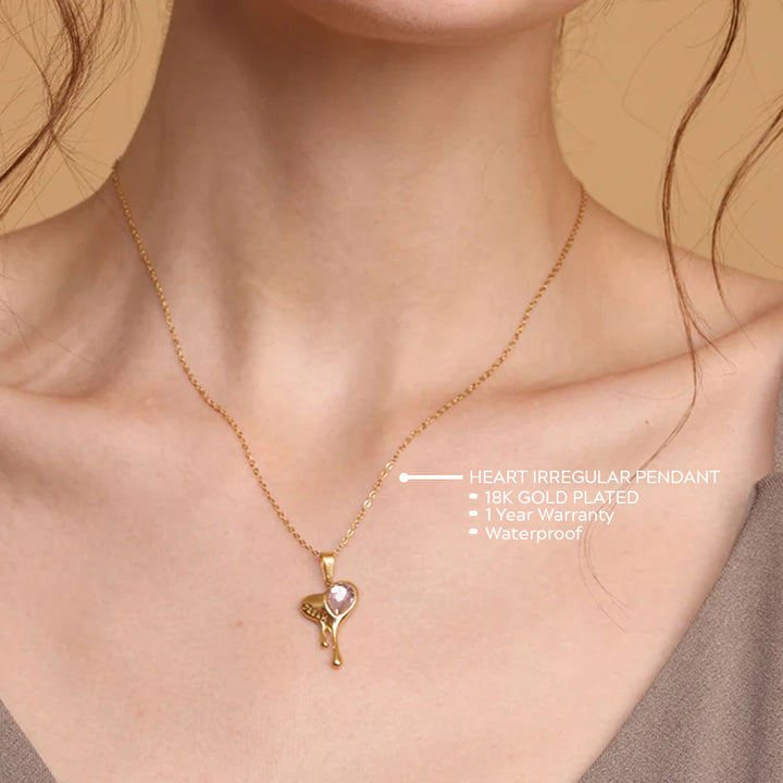 Shop Heart Irregular Pendant | 18K Gold Plated Palmonas-4