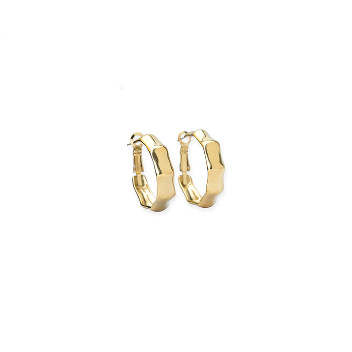 Shop Octagon Hoop Earrings | 18k Gold Plated Palmonas-10