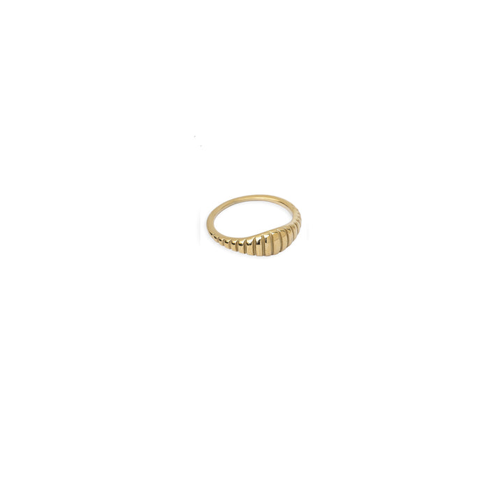 Shop Vintage Ribbed Dome Ring | 18k Gold Plated Palmonas-4