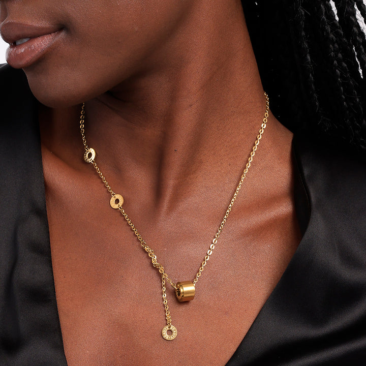 Shop Hollow Clavicle Chain  Necklace | 18k Gold Plated Palmonas-3