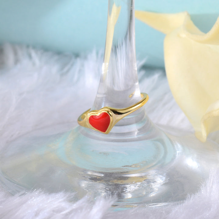 Shop Red Heart Ring- 18k Gold Vermeil Palmonas-5