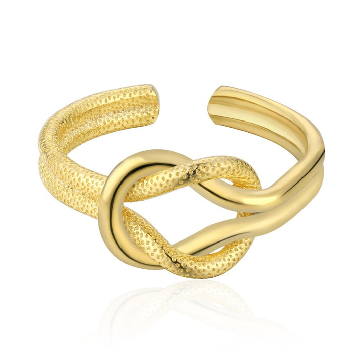 Shop Double Knot Ring- 18k Gold Plated Palmonas-6