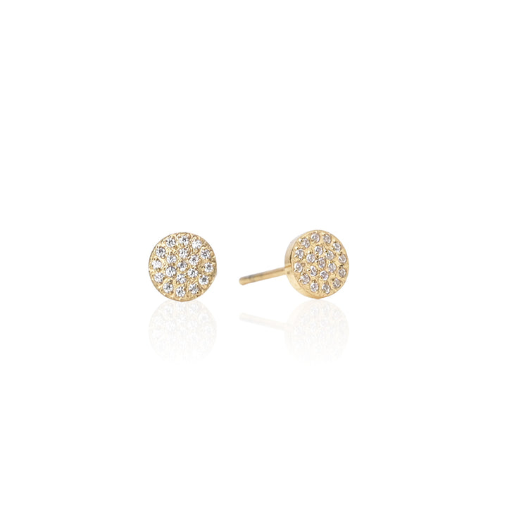 Shop Pave Stone Round Stud Earrings - Combo of 3 | 18k Gold Plated Palmonas-3