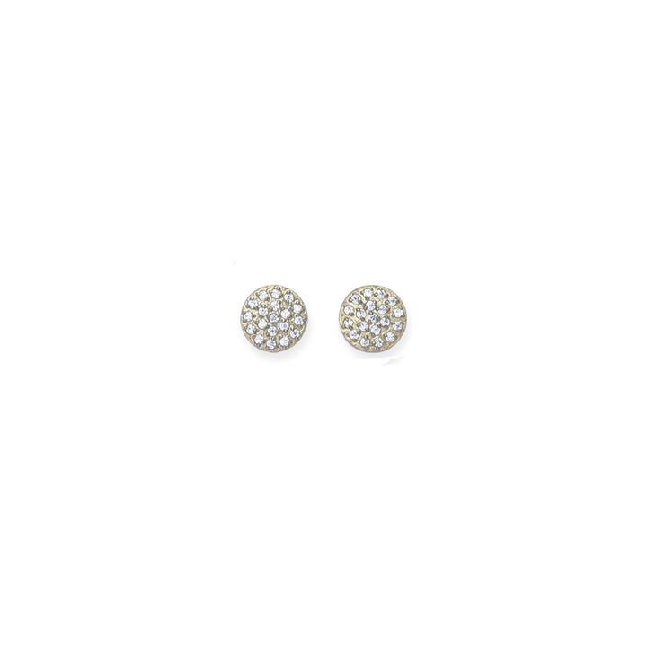 Shop Pave Stone Round Stud Earrings - Combo of 3 | 18k Gold Plated Palmonas-4