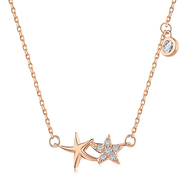 Shop Stelle Twinkle Necklace- 18k Rose Gold Plated Palmonas-5