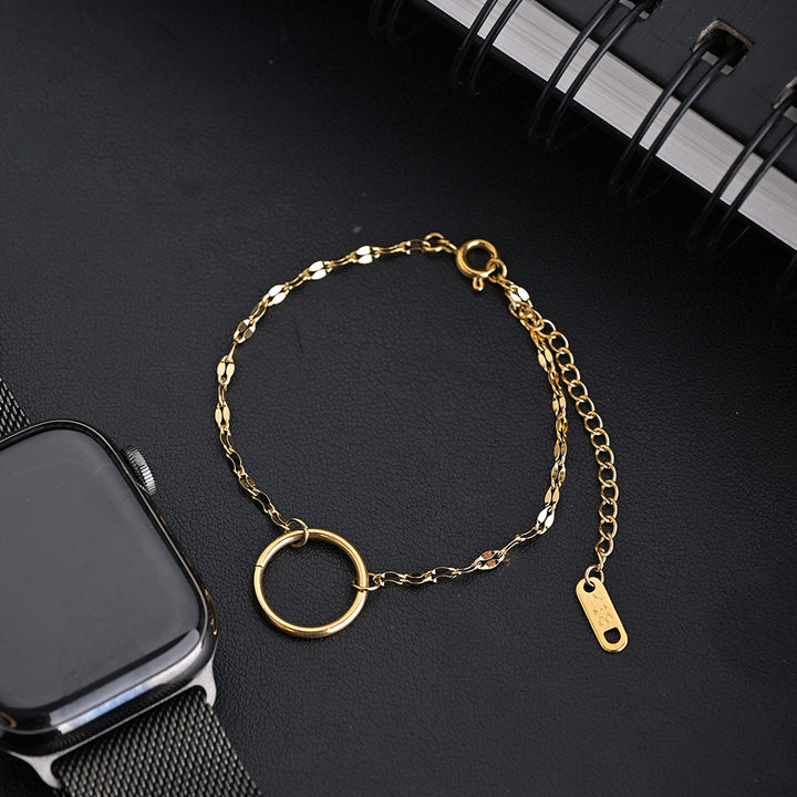 Shop Circle Ring Bracelet- 18k Gold Plated Palmonas-4
