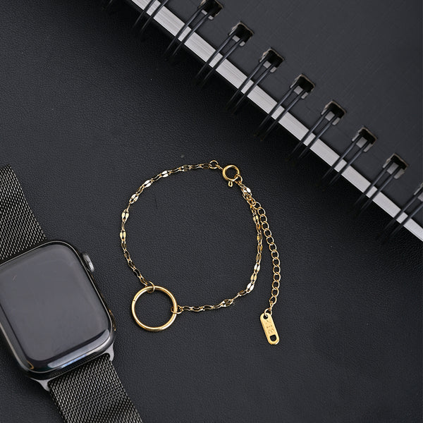 Circle Ring Bracelet- 18k Gold Plated