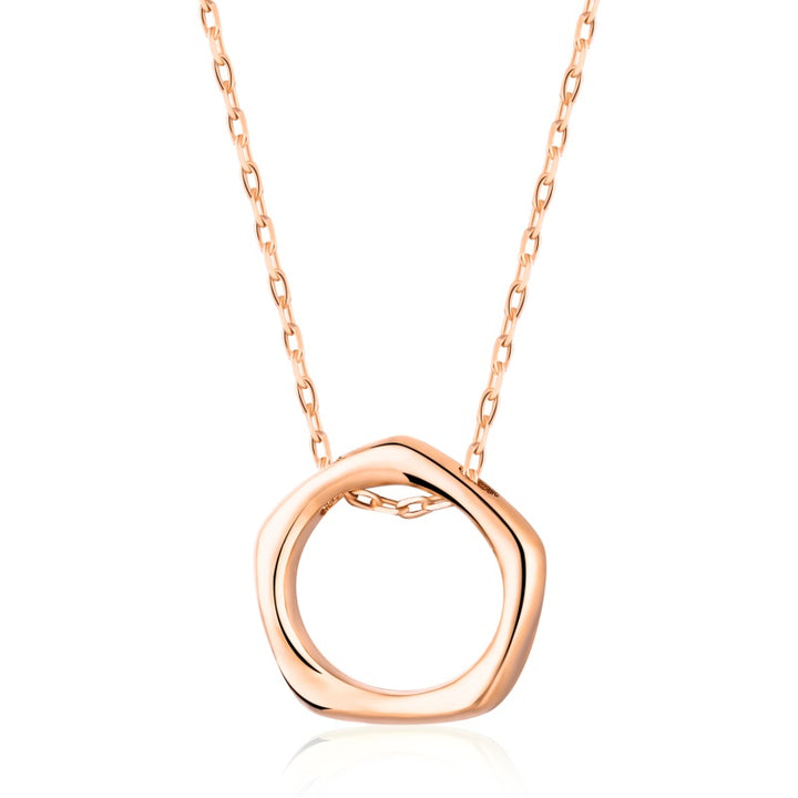 Shop Mini Molten Necklace- 18k Rose Gold Plated Palmonas-6