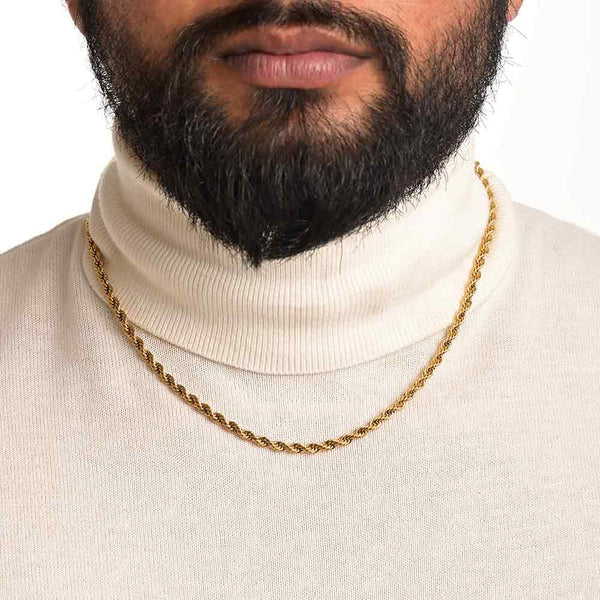 Rope Chain | 18k Gold Plated | 4 MM