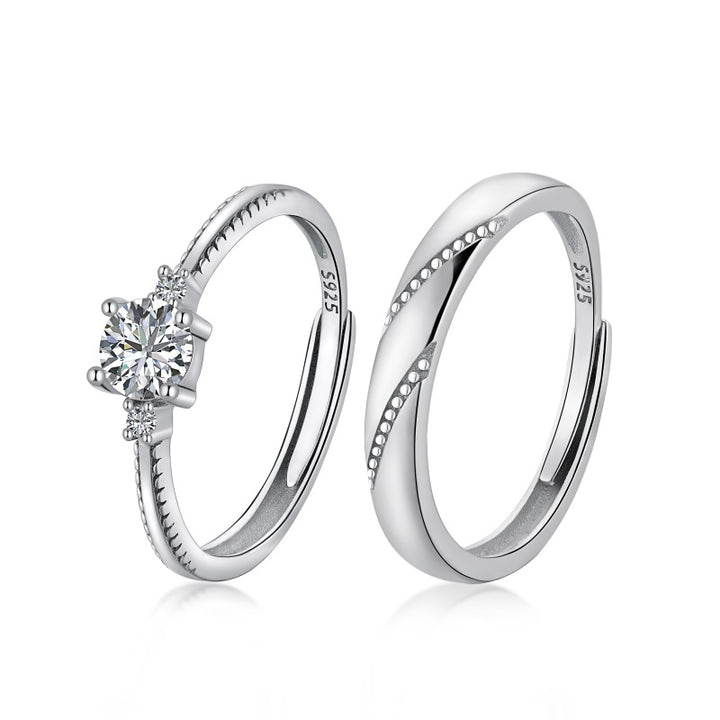 Shop Coralie Beauty Couple Rings- 925 Silver Palmonas-6